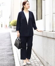 OLDHV05179 eur3(エウルキューブ) 【大きいサイズ/セットアップ対応】接触冷感カノコジャケット ネイビー(57)