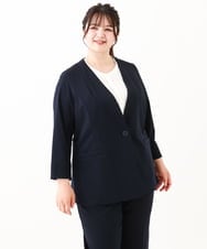 OLDHV05179 eur3(エウルキューブ) 【大きいサイズ/セットアップ対応】接触冷感カノコジャケット ネイビー(57)