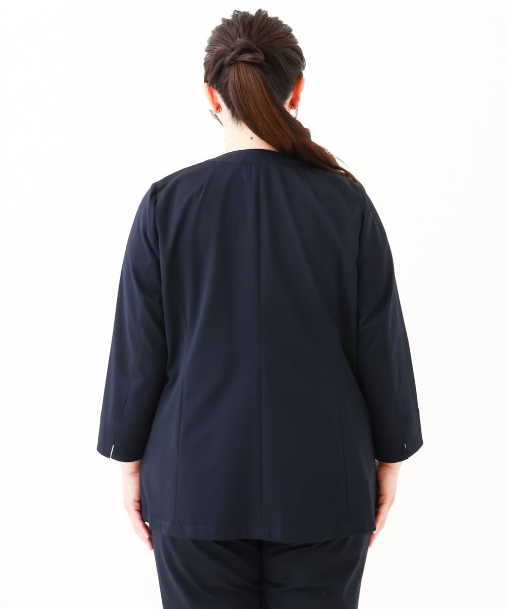 OLDHV05179 eur3(エウルキューブ) 【大きいサイズ/セットアップ対応】接触冷感カノコジャケット ネイビー(57)