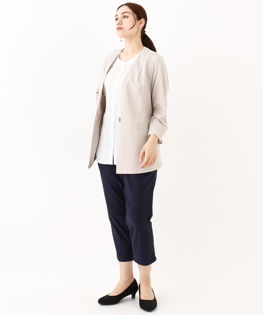 OLDHV05179 eur3(エウルキューブ) 【大きいサイズ/セットアップ対応】接触冷感カノコジャケット グレージュ(89)