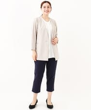OLDHV05179 eur3(エウルキューブ) 【大きいサイズ/セットアップ対応】接触冷感カノコジャケット グレージュ(89)