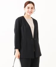 OLDHV05179 eur3(エウルキューブ) 【大きいサイズ/セットアップ対応】接触冷感カノコジャケット ブラック(94)