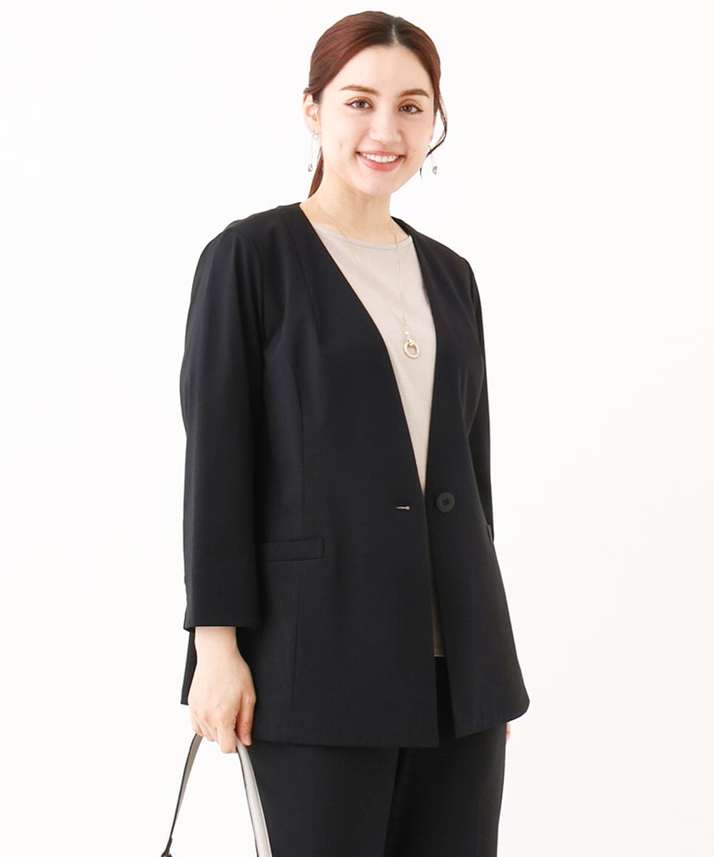 OLDHV05179 eur3(エウルキューブ) 【大きいサイズ/セットアップ対応】接触冷感カノコジャケット ブラック(94)