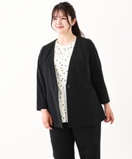 OLDHV05179 eur3(エウルキューブ) 【大きいサイズ/セットアップ対応】接触冷感カノコジャケット ブラック(94)