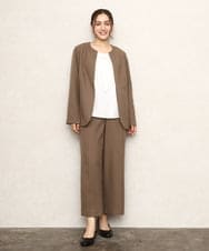 OLDKA01189 eur3(エウルキューブ) 【WEB先行販売】【大きいサイズ/11号サイズあり】ソフィーツイルジャケット モカ(84)