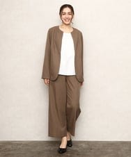 OLDKA01189 eur3(エウルキューブ) 【WEB先行販売】【大きいサイズ/11号サイズあり】ソフィーツイルジャケット モカ(84)