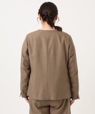 OLDKA01189 eur3(エウルキューブ) 【WEB先行販売】【大きいサイズ/11号サイズあり】ソフィーツイルジャケット モカ(84)