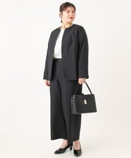 OLDKA01189 eur3(エウルキューブ) 【大きいサイズ/11号サイズあり】ソフィーツイルジャケット ブラック(94)