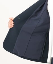 OLDKD01189 eur3(エウルキューブ) 【大きいサイズ/洗える/セットアップ対応/11号サイズあり】ストレッチVネックジャケット ネイビー