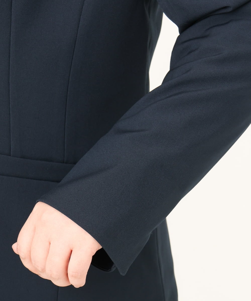 OLDKD01189 eur3(エウルキューブ) 【大きいサイズ/洗える/セットアップ対応/11号サイズあり】ストレッチVネックジャケット ネイビー