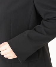 OLDLA02179 eur3(エウルキューブ) 【WEB先行販売】【大きいサイズ/11号サイズあり】カットジョーゼットノーカラージャケット ブラック(94)