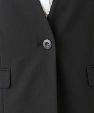 OLDLA02179 eur3(エウルキューブ) 【WEB先行販売】【大きいサイズ/11号サイズあり】カットジョーゼットノーカラージャケット ブラック(94)