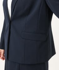 OLDLD03199 eur3(エウルキューブ) 【WEB先行販売】【大きいサイズ/11号サイズあり/洗える/セットアップ対応】カットジョーゼットテーラードジャケット ネイビー