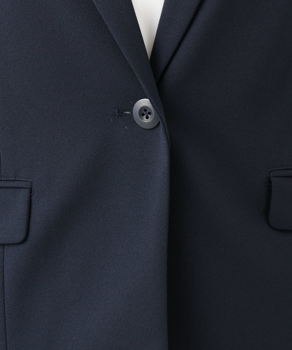 OLDLD03199 eur3(エウルキューブ) 【WEB先行販売】【大きいサイズ/11号サイズあり/洗える/セットアップ対応】カットジョーゼットテーラードジャケット ネイビー