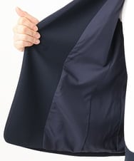 OLDLD03199 eur3(エウルキューブ) 【WEB先行販売】【大きいサイズ/11号サイズあり/洗える/セットアップ対応】カットジョーゼットテーラードジャケット ネイビー