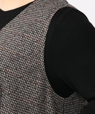 OLEAA10139 eur3(エウルキューブ) 【大きいサイズ】Vネックジャンパースカート ダークブラウン(87)