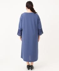OLEAA11179 eur3(エウルキューブ) 【大きいサイズ/11号サイズあり】レーススリーブドレス ブルー(55)