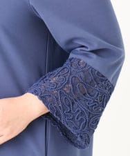 OLEAA11179 eur3(エウルキューブ) 【大きいサイズ/11号サイズあり】レーススリーブドレス ブルー(55)