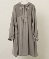 OLEAA12119 eur3(エウルキューブ) 【大きいサイズ】バックリボンシャツチュニック カーキ(36)