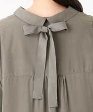 OLEAA12119 eur3(エウルキューブ) 【大きいサイズ】バックリボンシャツチュニック カーキ(36)