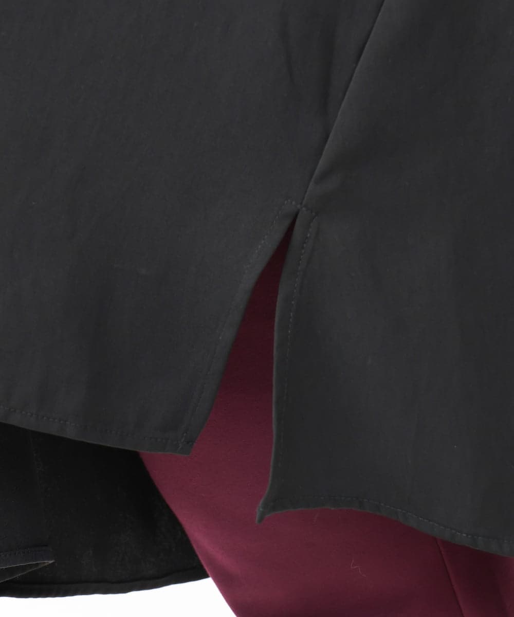 OLEAA12119 eur3(エウルキューブ) 【大きいサイズ】バックリボンシャツチュニック ブラック(94)