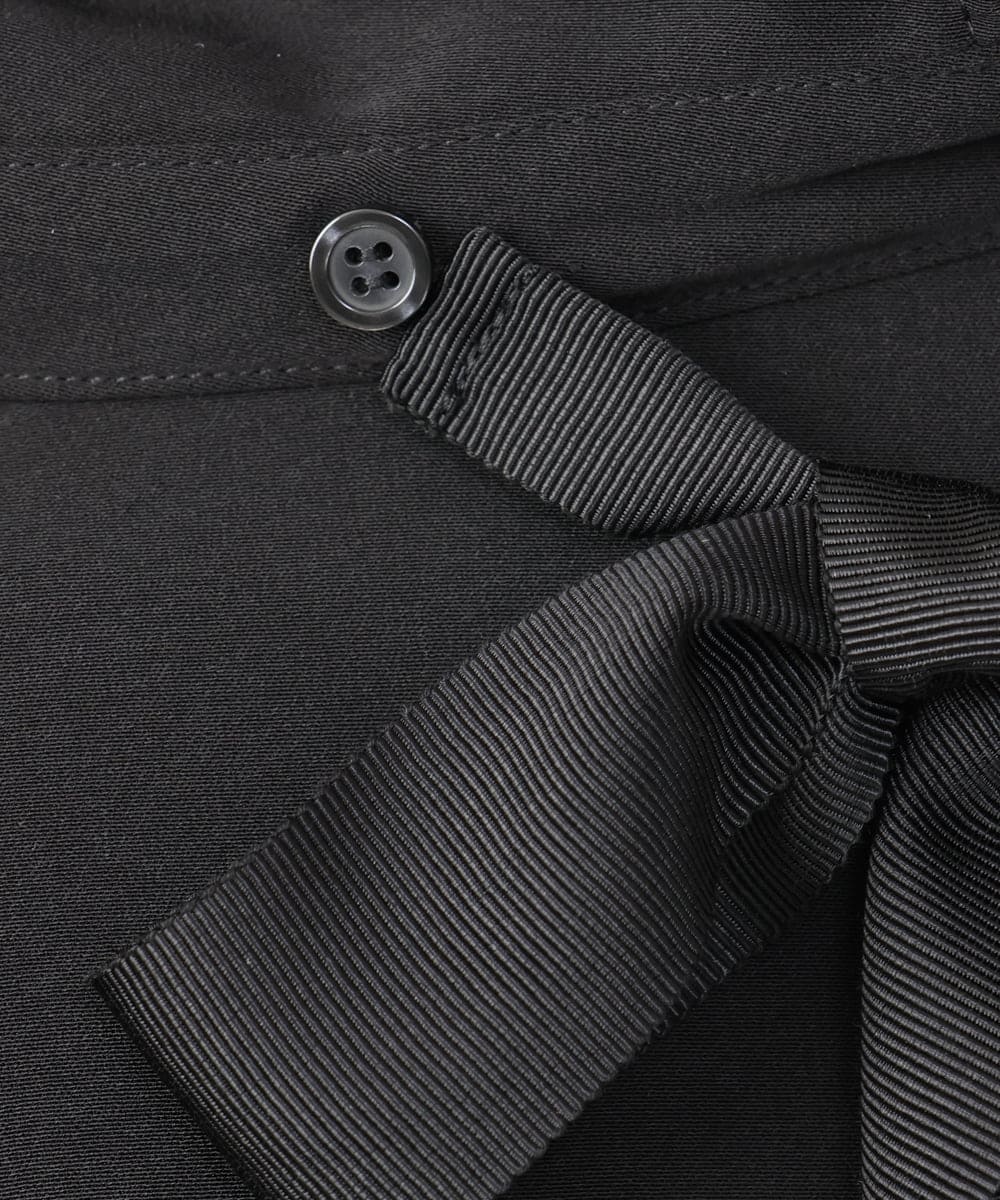 OLEAA12119 eur3(エウルキューブ) 【大きいサイズ】バックリボンシャツチュニック ブラック(94)