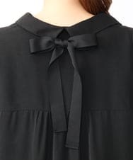 OLEAA12119 eur3(エウルキューブ) 【大きいサイズ】バックリボンシャツチュニック ブラック(94)