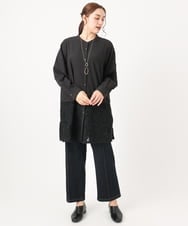 OLEAA13129 eur3(エウルキューブ) 【大きいサイズ】レースコンビシャツチュニック ブラック(94)