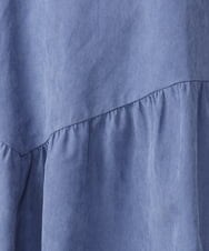 OLEAA29119 eur3(エウルキューブ) 【大きいサイズ/soso×eur3】イレヘムギャザーチュニック ブルー(55)
