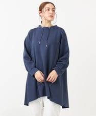 OLEAA31099 eur3(エウルキューブ) 【大きいサイズ】ダンボールバックフレアチュニック ネイビー(57)