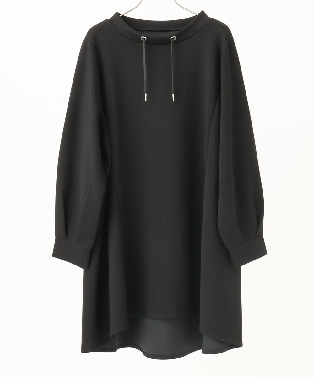 OLEAA31099 eur3(エウルキューブ) 【大きいサイズ】ダンボールバックフレアチュニック ブラック(94)