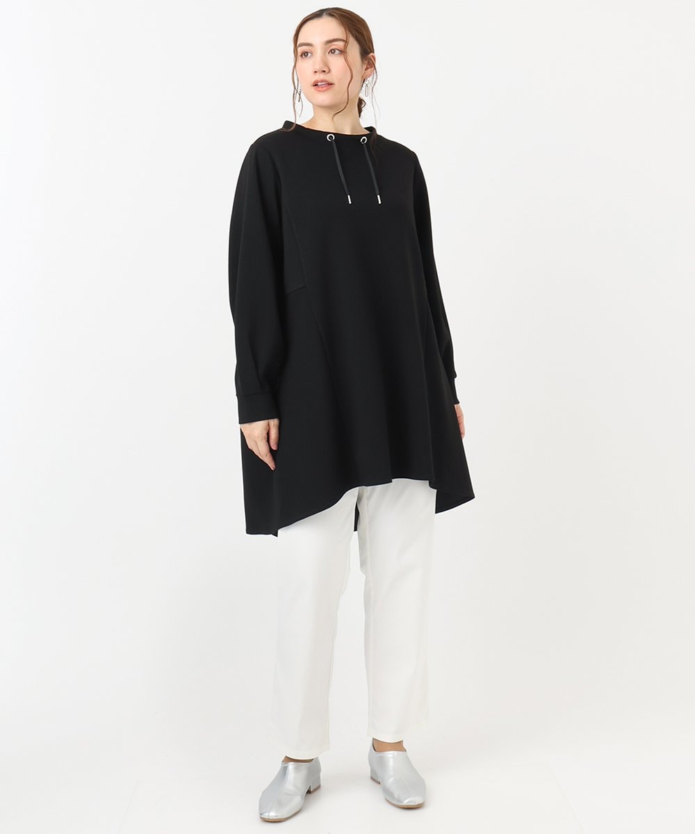 OLEAA31099 eur3(エウルキューブ) 【大きいサイズ】ダンボールバックフレアチュニック ブラック(94)