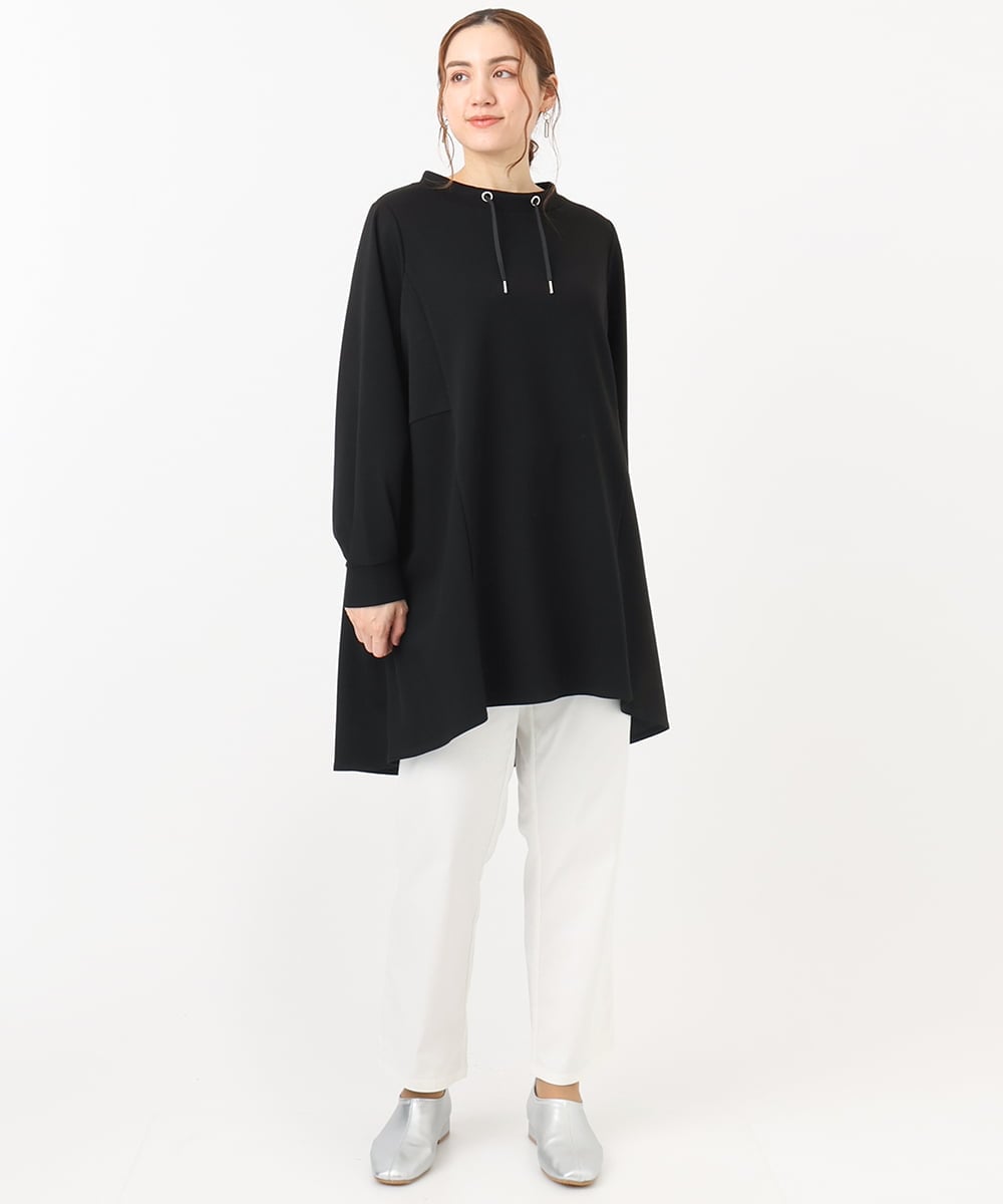 OLEAA31099 eur3(エウルキューブ) 【大きいサイズ】ダンボールバックフレアチュニック ブラック(94)