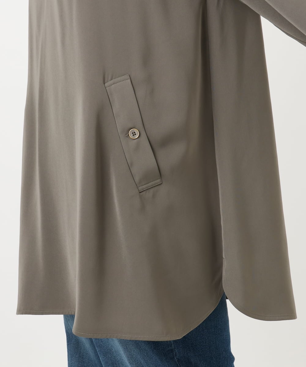 OLEAD12119 eur3(エウルキューブ) 【WEB先行販売】【大きいサイズ】シャツチュニック カーキ(36)