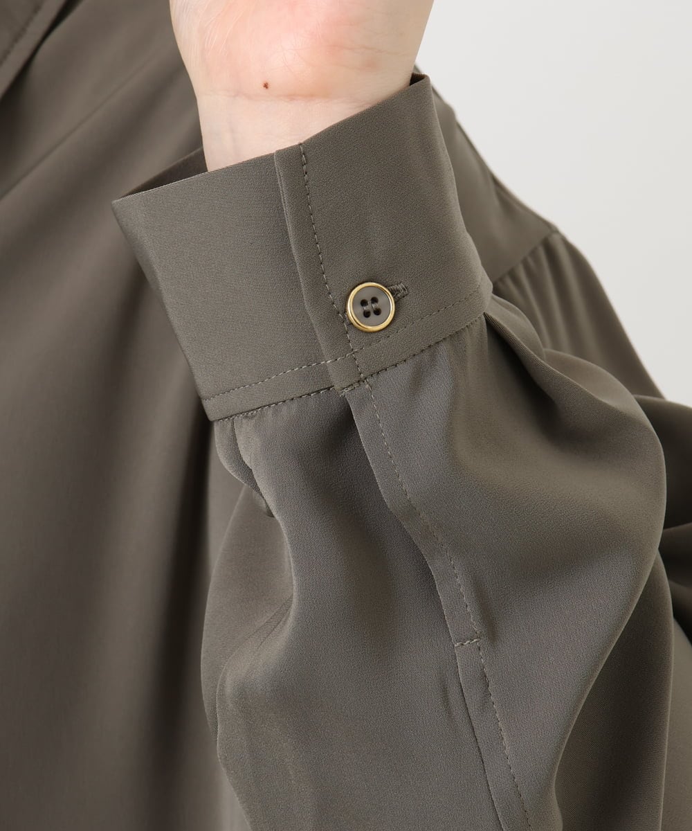 OLEAD12119 eur3(エウルキューブ) 【WEB先行販売】【大きいサイズ】シャツチュニック カーキ(36)