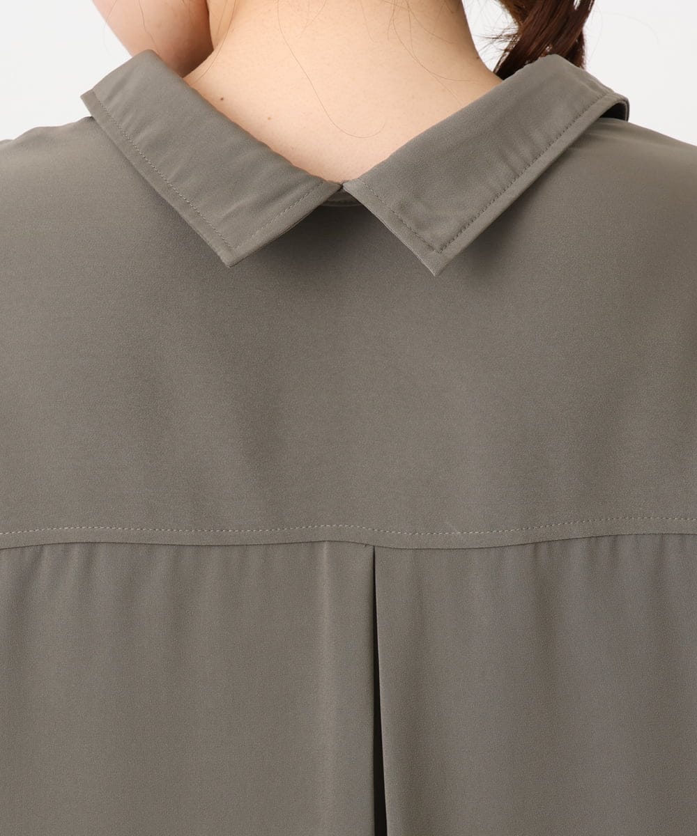 OLEAD12119 eur3(エウルキューブ) 【WEB先行販売】【大きいサイズ】シャツチュニック カーキ(36)