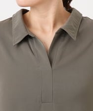 OLEAD12119 eur3(エウルキューブ) 【WEB先行販売】【大きいサイズ】シャツチュニック カーキ(36)