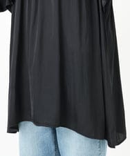OLEAD13099 eur3(エウルキューブ) 【WEB先行販売】【大きいサイズ】サテンドッキングチュニック ブラック(94)