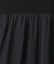 OLEAD13099 eur3(エウルキューブ) 【WEB先行販売】【大きいサイズ】サテンドッキングチュニック ブラック(94)