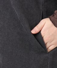 OLEAD18129 eur3(エウルキューブ) 【WEB先行販売】【大きいサイズ】コーデュロイジャンパースカート ダークグレー(93)