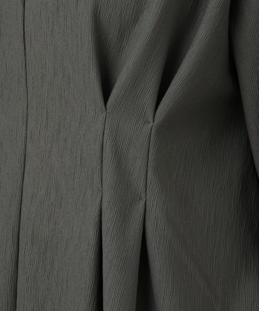 OLEAD21119 eur3(エウルキューブ) 【大きいサイズ/LAVEANGE×eur3】タックジャージーワンピース カーキ(36)