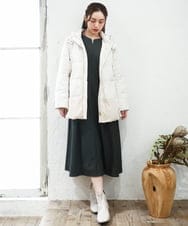 OLEAD21119 eur3(エウルキューブ) 【大きいサイズ/LAVEANGE×eur3】タックジャージーワンピース カーキ(36)