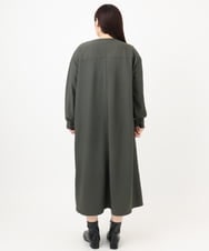 OLEAD21119 eur3(エウルキューブ) 【大きいサイズ/LAVEANGE×eur3】タックジャージーワンピース カーキ(36)