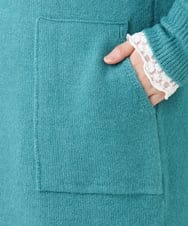 OLEAD22119 eur3(エウルキューブ) 【WEB先行販売】【大きいサイズ/LAVEANGE×eur3】アンゴラタッチニットチュニックワンピース グリーン(35)