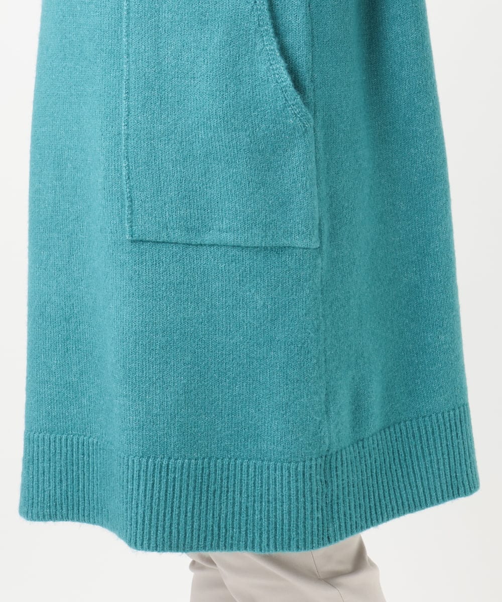 OLEAD22119 eur3(エウルキューブ) 【WEB先行販売】【大きいサイズ/LAVEANGE×eur3】アンゴラタッチニットチュニックワンピース グリーン(35)