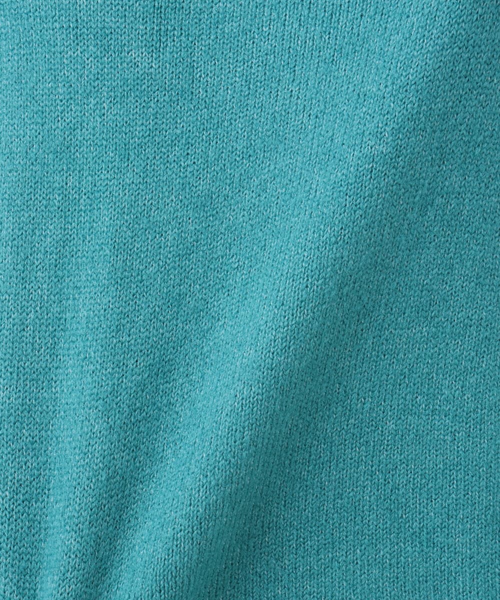 OLEAD22119 eur3(エウルキューブ) 【WEB先行販売】【大きいサイズ/LAVEANGE×eur3】アンゴラタッチニットチュニックワンピース グリーン(35)