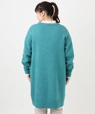 OLEAD22119 eur3(エウルキューブ) 【WEB先行販売】【大きいサイズ/LAVEANGE×eur3】アンゴラタッチニットチュニックワンピース グリーン(35)