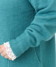 OLEAD22119 eur3(エウルキューブ) 【WEB先行販売】【大きいサイズ/LAVEANGE×eur3】アンゴラタッチニットチュニックワンピース グリーン(35)