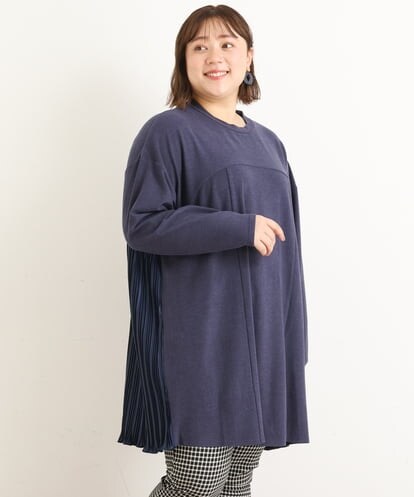 OLEAS24100 eur3 【大きいサイズ/soso×eur3】バックプリーツチュニック