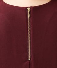 OLEAV11139 eur3(エウルキューブ) 【大きいサイズ】袖ジャガードデザインワンピース ワイン(77)